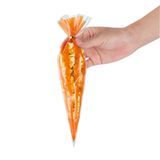 CONE BAG 6x11" POLYPRO ORANGE STRIPE 8000/cs