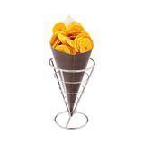 FOOD CONE 9-1/2x4-1/2" PAPER BLACK 100/cs