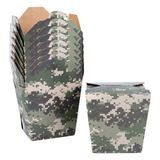 TAKEOUT NOODLE CUP 26oz SQUARE PAPER 3-1/2" CAMOUFLAGE 200/cs