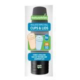 HOT CUP & BLACK LID 8oz PAPER RIPPLE WALL GRAY 400/cs