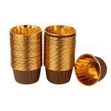 BAKING CUP 3-1/2oz 2-3/4"dia RND FOIL/ PAPER BROWN 50/cs