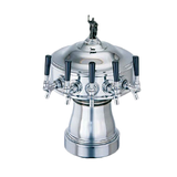 Perlick 4005-6BPC Gambrinus Draft Beer Tower, countertop, 12-3/4" diameter x 19-3/8"H, glycol-cooled, (6) polished chrome faucets (handles not