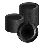 WAVE PLATE 9"dia 1/2"h MODERNA PLASTIC BLACK 40/cs