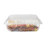 CLAMSHELL 47oz 9"sq 3-1/2"h MW 3-COMPT PLASTIC CLEAR 50/cs
