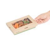 TAKEOUT LRG 34oz 8-1/2x5-1/4" CMPST BAMBOO/ PLA NAT 50/cs