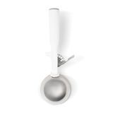 #6 Disher, round bowl, 3-1/8" bowl dia., 5-1/3 oz. capacity, 18-8 stainless with one-piece color coded white plastic handle, USA Made, Vollrath 47139
