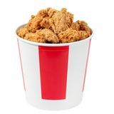 BUCKET CHICKEN w/ LID 170oz PAPER RED & WHITE 25/cs