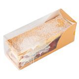CLAIR BOX SLEEVE LEAF RECT 7x2-1/2" PET ORANG/ CLR 100/cs