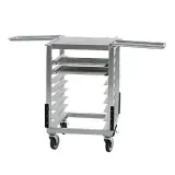 New Age 98179 Slicer/Mixer Stand, mobile, aluminum construction, accommodates (16) 13" x 18" or (8) 18" x 26" pans