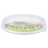 LID DOME RIPPLE 13x10" F/ LRG OVAL PET CLEAR 100/cs