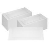 DISPOSABLE PLATE W/ LACE RIM 14-1/4x6-1/4" PLS CLEAR 25/cs