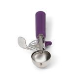 #40 Disher, round bowl, 3/4 oz. capacity, 18-8 stainless with one-piece color coded orchid plastic handle, USA Made, Vollrath 47147