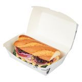 CLAMSHELL HOT DOG 6-3/4x3-1/2" 3-1/2"h PAPER NEWSPRINT 100/cs