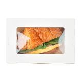TAKEOUT 21oz 6-1/4x4" HINGE SMALL PAPER WHITE 50/cs
