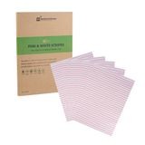 BASKET LINER 15x11" NO PFAS PAPER PINK/ WHT STRIPE 2000/cs