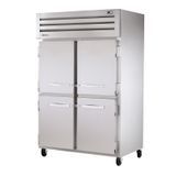 TRUE STR2H-4HS SPEC SERIES Reach-in Heated Cabinet, two-section, stainless steel front & sides, (4) stainless steel half doors with locks, cam-lift