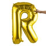 BALLOON LETTER "R" MYLAR 40" SELF-SEALING GOLD