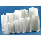 BAG PAPER #25 POUND WHITE 40BW 8.2x5.4x17.98 500/cs