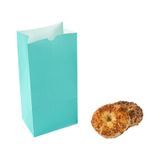 BAG PAPER 6x4x11-3/4" #8lb TURQUOISE 100/cs