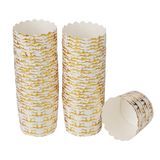 BAKING CUP 4-1/2oz 2-3/4"dia WHITE/ GOLD REINDEER 500/cs