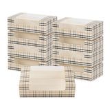 CAKE BOX 7-3/4x4-3/4" WINDOW PAPER TAN PLAID 100/cs