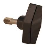 Allpoints 248-1020 Knob Thumbscrew, 2-7/8" L x 2" W x 9/62" OD, 3/8"-16 thread, black, fiber