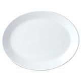 SIMPLICITY PLATTER 11x8-1/2" OVAL COUPE WHITE 1dz/cs