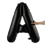 BALLOON LETTER "A" MYLAR 40" SELF-SEALING BLACK