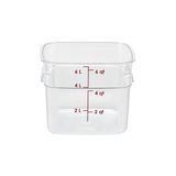 Commercial foodservice essential, camsquare food container 6qt pc freshpro clear/red 6ea/cs for reliable daily service, Cambro 6SFSPROCW135