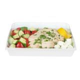 SUSHI TRAY 8x5" RECT MED PAPER WHITE 100/cs
