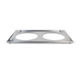 Two-opening stainless steel adapter plate for 7 -quart insets, Vollrath 19192