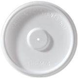 HOT CUP LID LOCK BACK 4oz PLASTIC WHITE 1000/cs