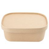 TAKEOUT BOWL 25oz PAPER OVAL 6-3/4x4-1/2" KRAFT 100/cs