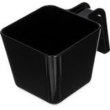 PORTION CUP 20oz FLAT POLYCARB U-SHAPED HANDLE BLACK 6ea/cs