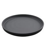 ROCA DINNER PLATE 9"dia MELAMINE MATTE GRAY/BLK 1dz/cs