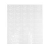 LABEL 2x1" PLASTIC CLEAR & WHT "BLOODY MARY" 100/cs
