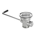 Krowne 22-201 Krowne Twist Waste with 1-1/4" Overflow Outlet, 3" Sink Opening, 2" NPS Male Threaded with 1-1/2" Female Threaded Drain Outlet (No