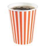 HOT CUP W/ LID 12oz 4-3/4"h ORANGE/ WHT CUP WHT LID 20/cs