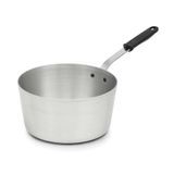 10-quart wear-ever tapered aluminum saucepan with natural finish and silicone handle, Vollrath 682110