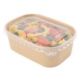 TAKEOUT BOWL 25oz PAPER OVAL 6-3/4x4-1/2" KRAFT 100/cs