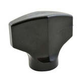 Allpoints 22-1016 Chute Support Knob, 2" H x 2" W, 3/8" -24 thread female, black, plastic