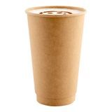 HOT CUP 16oz PAPER DOUBLE WALL KRAFT 500/cs