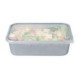 TAKEOUT CONTAINER/ LID 22oz MW 6-3/4x4-1/2" PP SILVER 100/cs