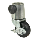 Allpoints 120-1177 Caster, 2", swivel with brake, for use on 1" OD tubing, 87 lb. capacity, steel bo