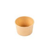 FOOD CONTAINER PAPER 8oz KRAFT 3-1/2"dia 2-2/5"h 500/cs