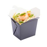 TAKEOUT NOODLE BOX 8oz SQUARE 2x2" PAPER GRAY 200/cs
