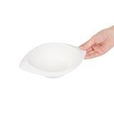 BOWL 12oz BAGASSE 8-1/2x5-3/4" OVAL NO PFAS CMPST WHT 100/cs
