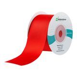 RIBBON SINGLE FACE 10yd POLYESTER SATIN RED 1/cs