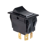 Allpoints 42-1027 Rocker Switch, on/off, DPST, (4) 1/4" tab terminals, 125/277v, 20 amp