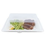 LID DOME 10-1/2x10-1/2" F/ LRG BAGASSE PET CLEAR 100/cs